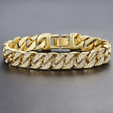 Brazalete Oro Miami Curb Cuban